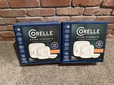 Corelle Splendor 12-Piece Dinnerware Set Extra Strength Glass (2 Boxes)