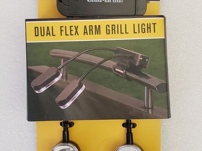 New Char-Broil Dual Flex Arm Grill Bright LED Light with Clip On Grill