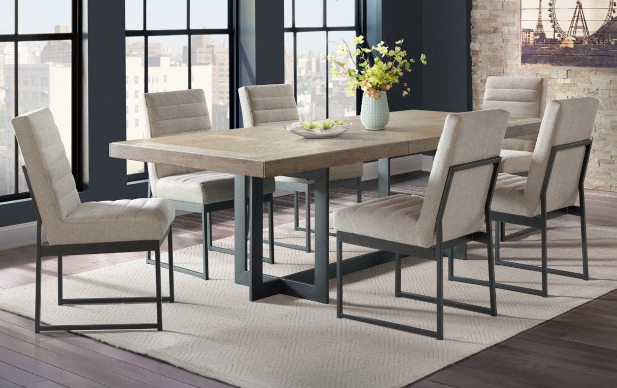 STONE HARBOR MODERN INDUSTRIAL DINING SET - DELIVERY & FINANCING AVAILABLE!