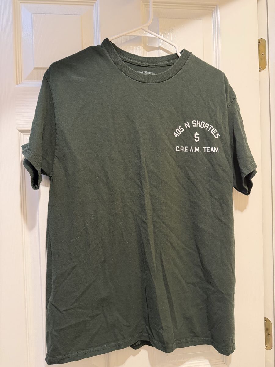 40s N Shorties C.R.E.A.M. Team Graphic T-Shirt Men's Green Size Large