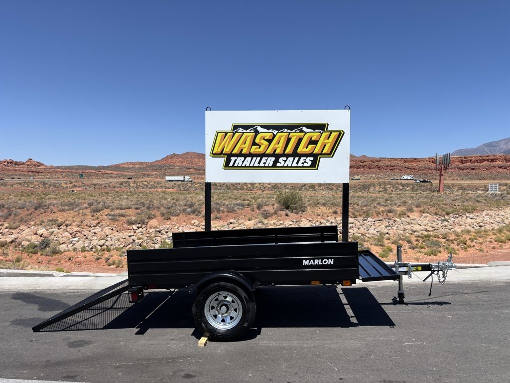 2023 Marlon 5X8 Flat Deck Utility Rear and Front L