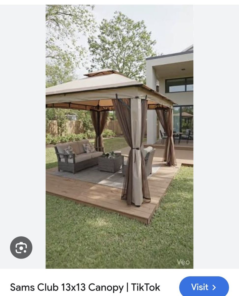 Sam's Club 13x13 Outdoor Canopy Gazebo with Curtains - Perfect for Patio or Yard
