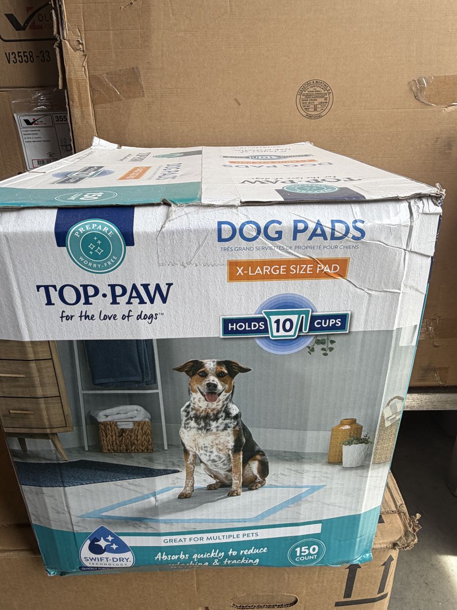 Top Paw Dog Pads X-Large Size Pads 150 Pack