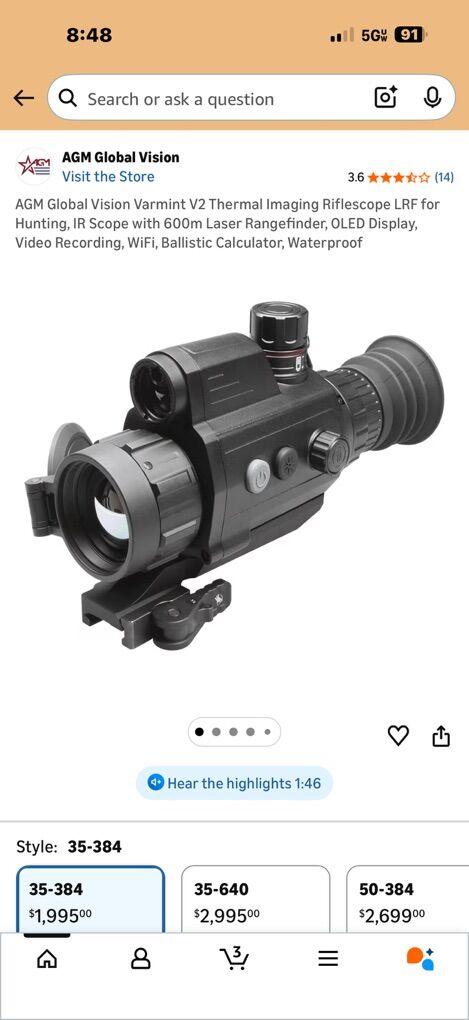 AGM Varmint V2 35-384 Lrf