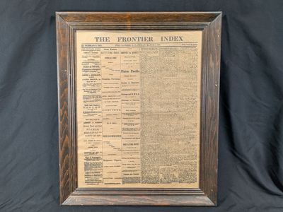 The Frontier Index Newspaper March 6 1868 Framed Reproduction Americana Souvenir