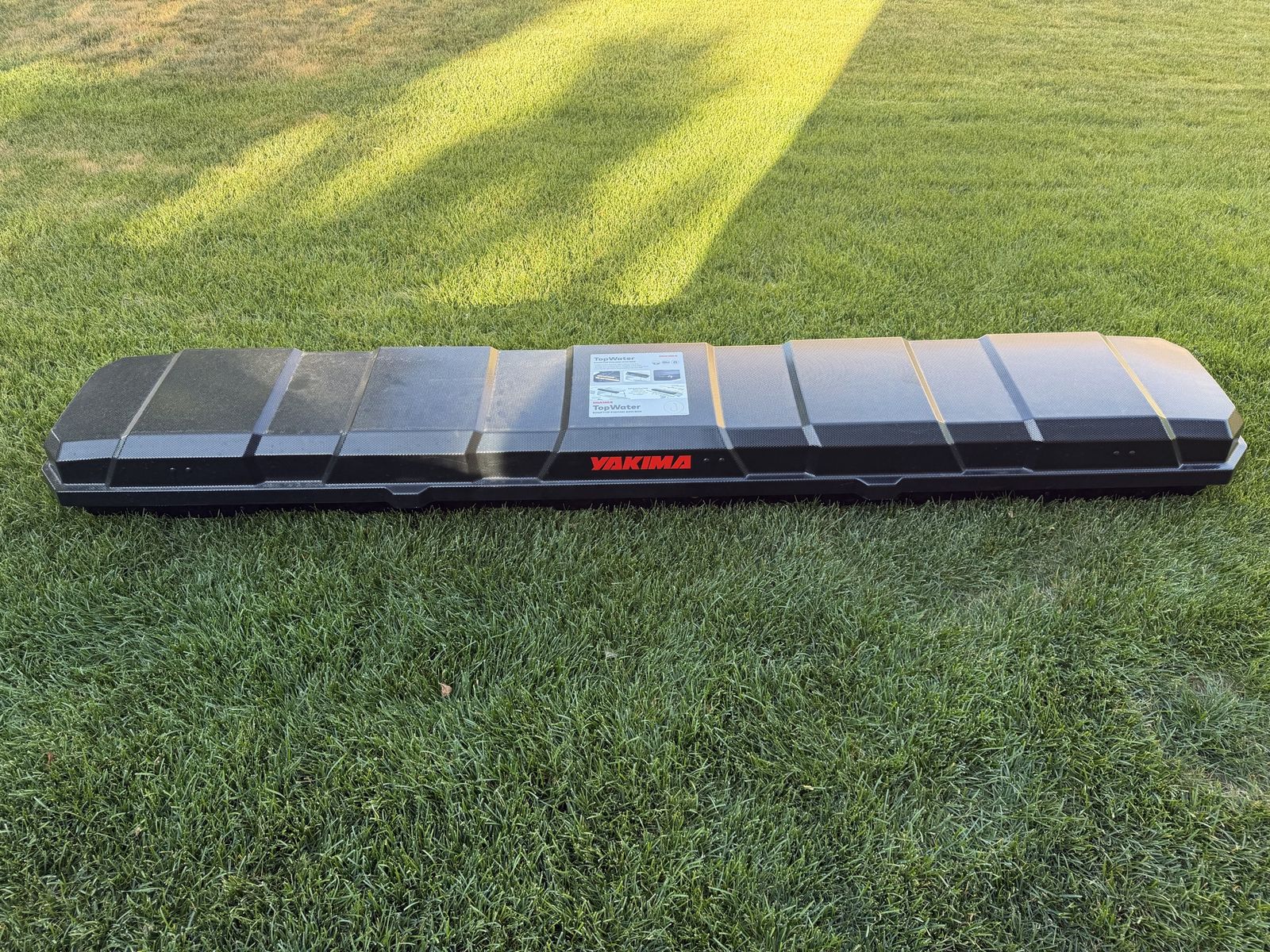 Yakima TopWater Rooftop Fishing Rod Box - Transports 8 Rods up to 8' Long with Storage & Locking Access