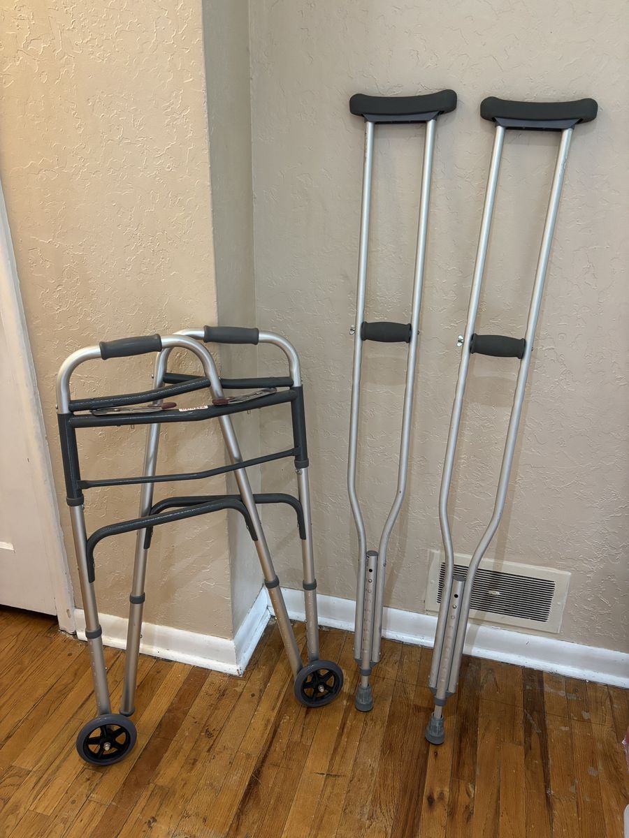 Crutches and walker 
