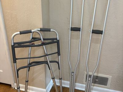 Crutches and walker