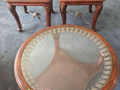 3-Piece Solid Wood Coffee & End Table Set