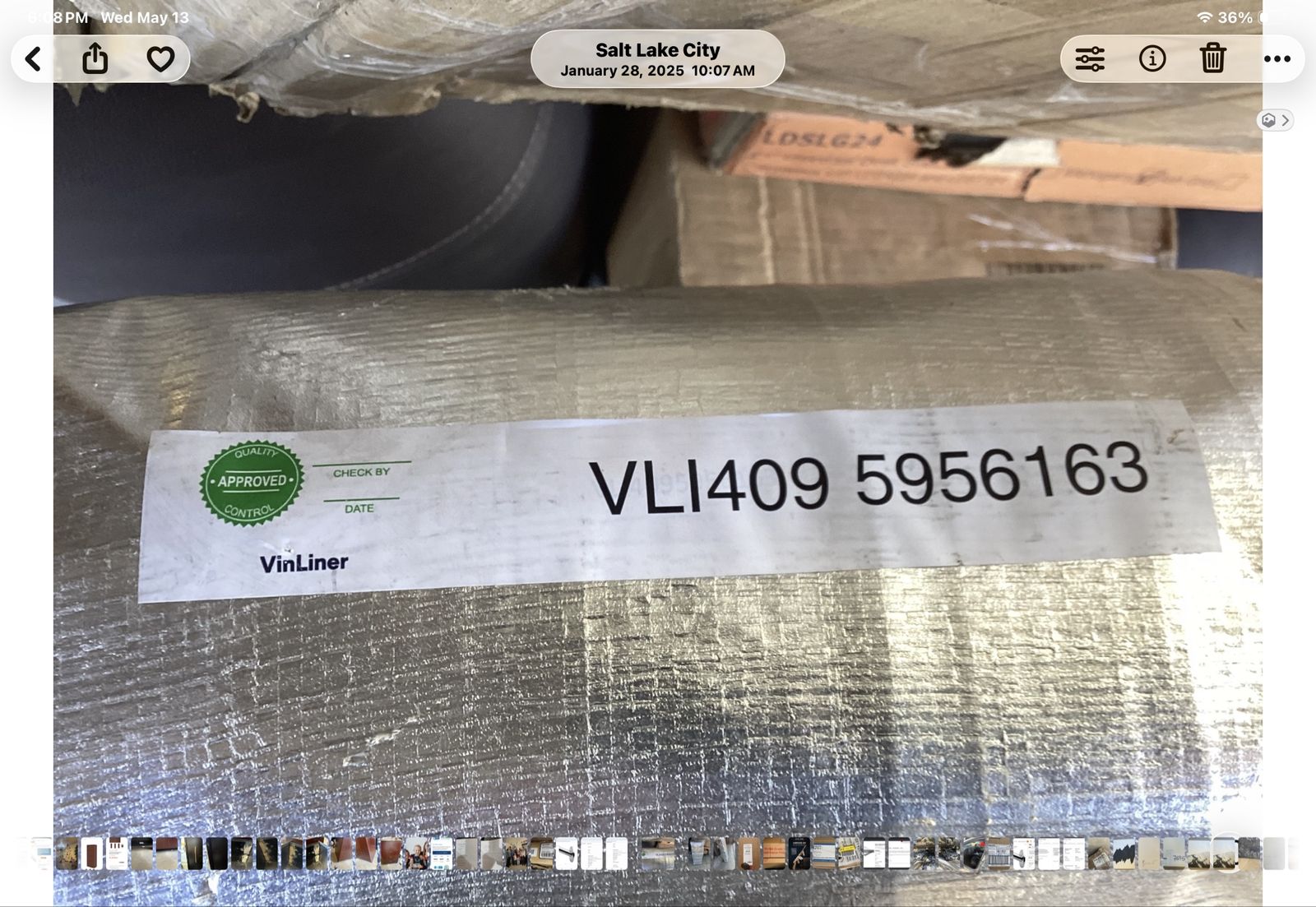VinLiner Insulated Shipping Container Liner Foil - 40’ Container