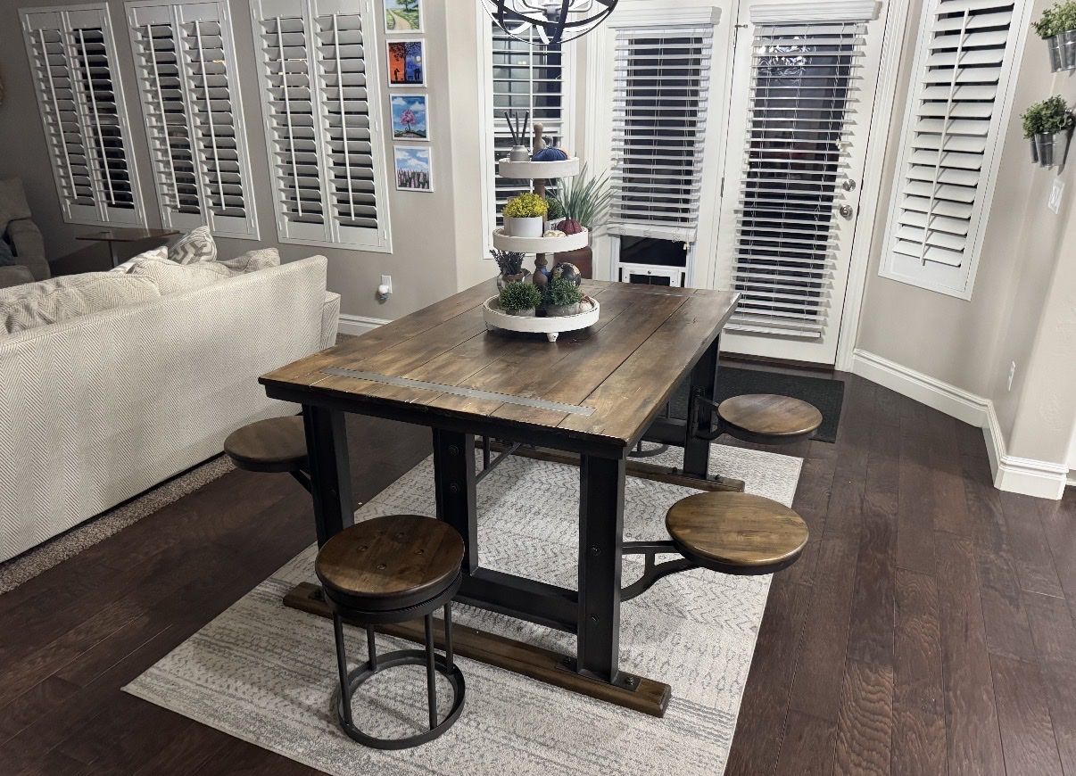 World Market swivel dining Room Table
