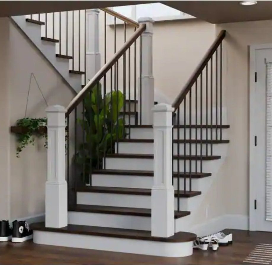 EVERMARK 44" Matte Black Iron Balusters – 20 Pack  #530