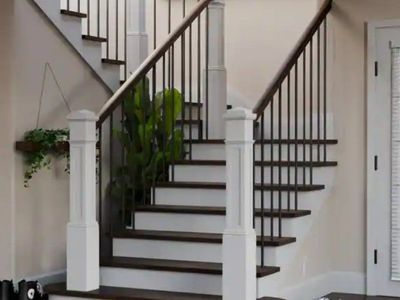 EVERMARK 44" Matte Black Iron Balusters – 20 Pack #530