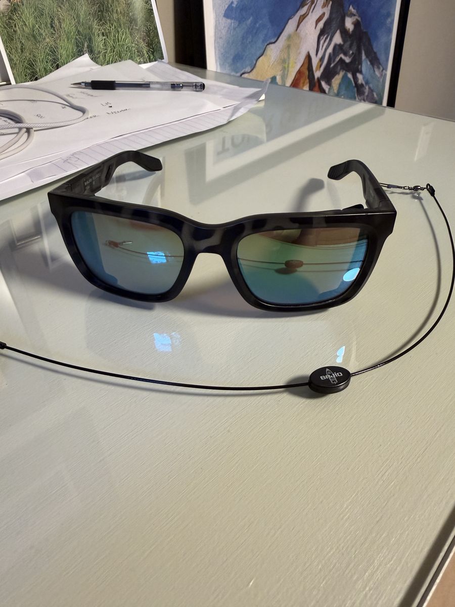 Bajio Palehorse Large Fit Medium Wrap Sunglasses with Green Mirrored Lenses