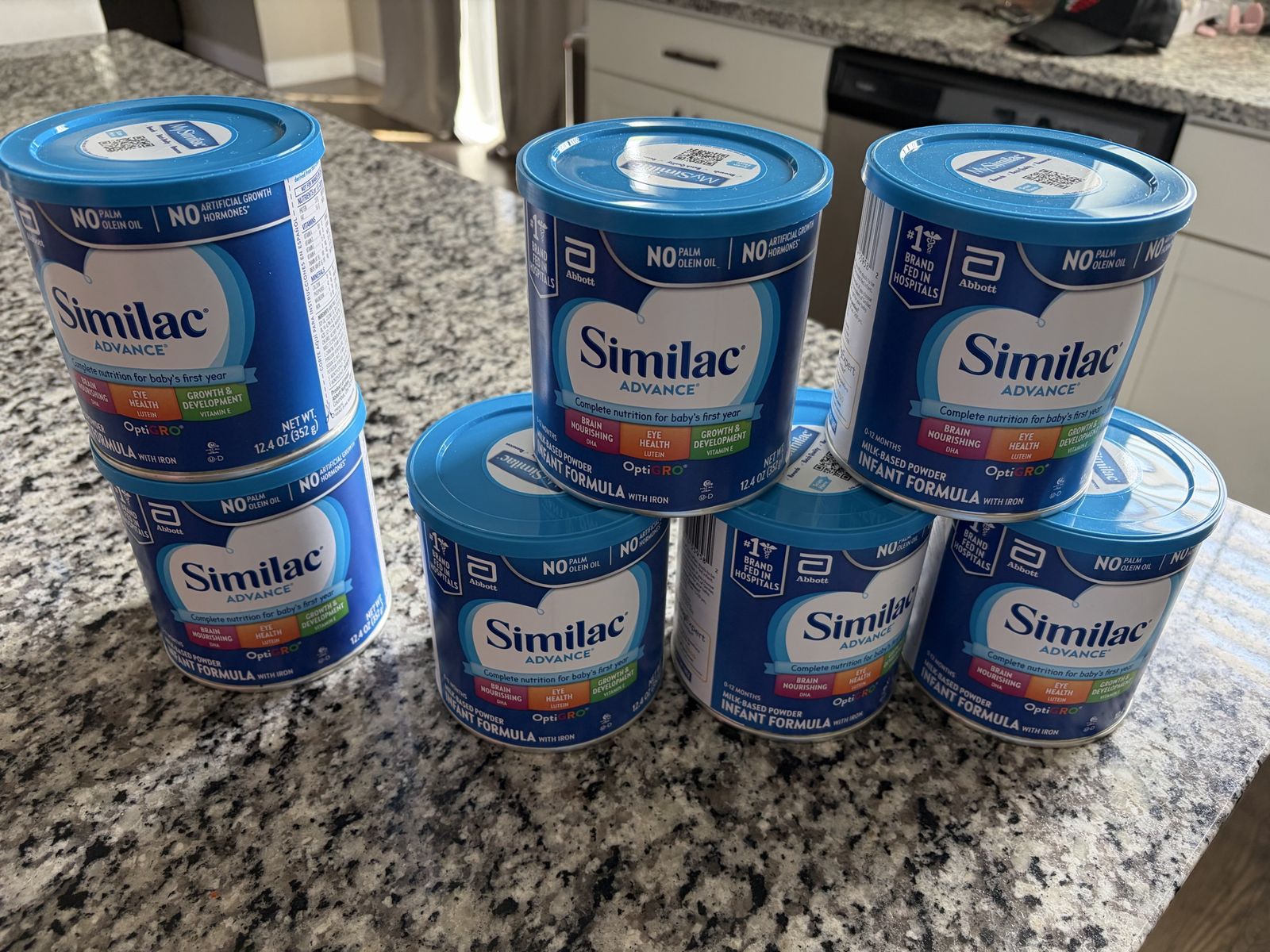 5 Cans Similac Advance Infant Formula