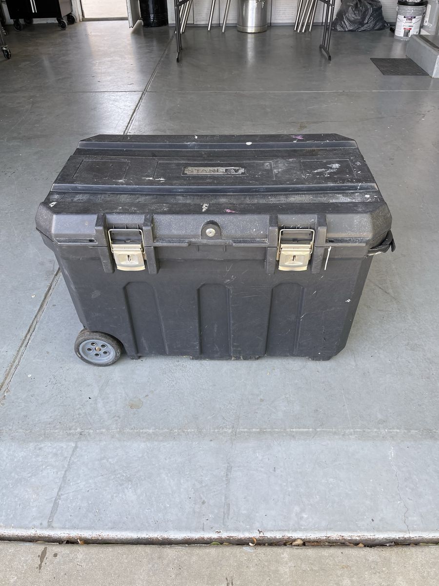 Stanley 50 Gal. Rolling Mobile Tool Chest Storage Box with Wheels