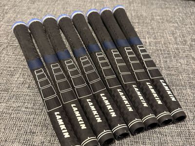 Lamkin Sonar+ Standard Blue/Black Golf Grip Pulls 7pc Excellent