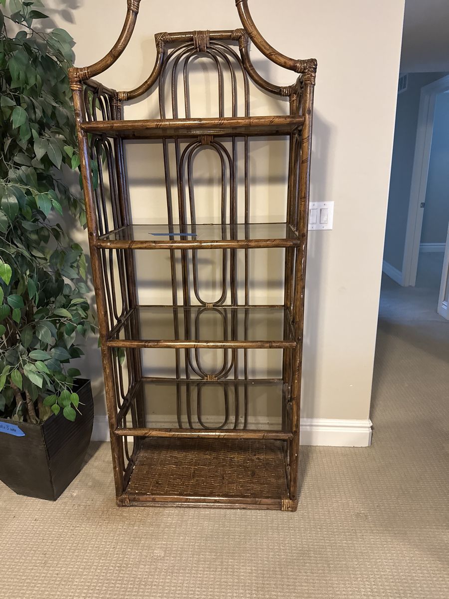 1970’s VINTAGE BAMBOO BOOKSHELF