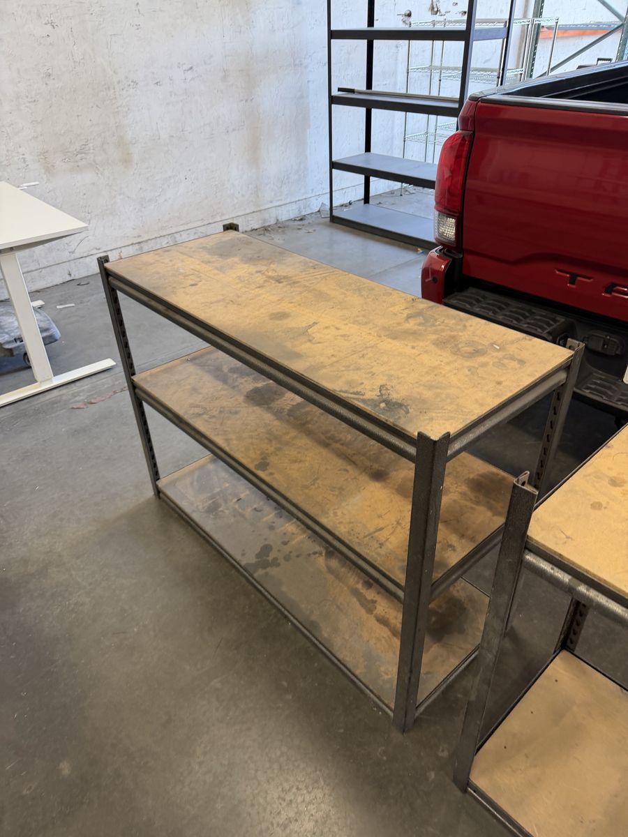 Metal Shelving/Workbench Units — 2 Available