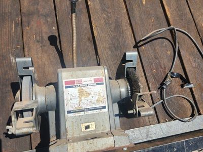 Craftsman 1/2 HP Bench Grinder - Industrial Shop Tool with Light