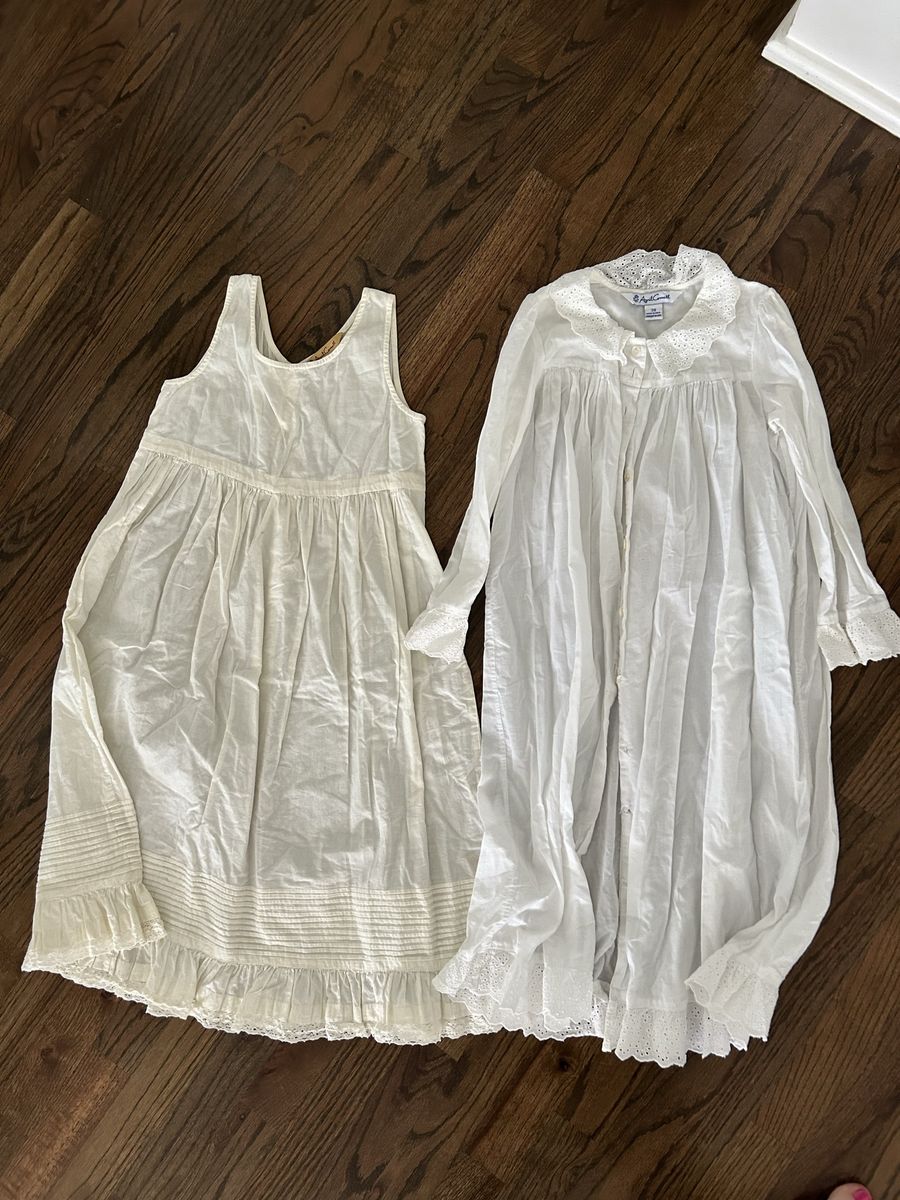 Beautiful April Cornell night gowns 7/8 (cream one could be a cute summer sleeveless dress)