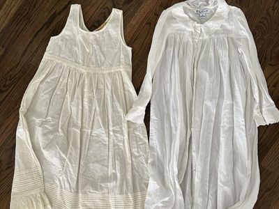 Beautiful April Cornell night gowns 7/8 (cream one could be a cute summer sleeveless dress)