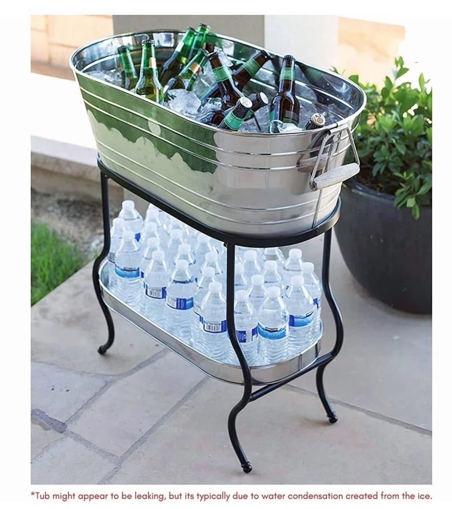Galvanized Steel Beverage Tub with Stand Brand New Never used!
