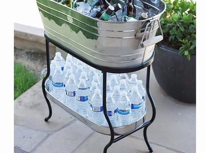 Galvanized Steel Beverage Tub with Stand Brand New Never used!