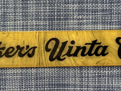 Vintage - Collectable Becker's Uinta Club Beer Foam Scraper made of Celluloid - considered Rare