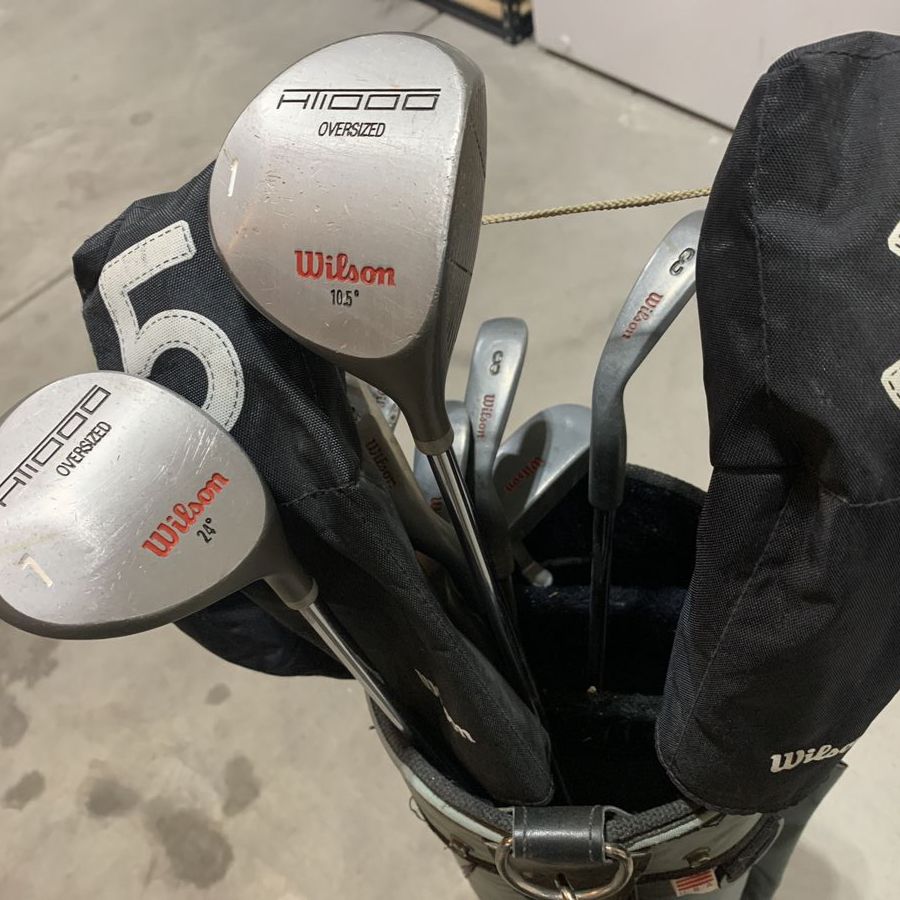 Full Set Of Wilson RH Men'S Golf Clubs With Bag