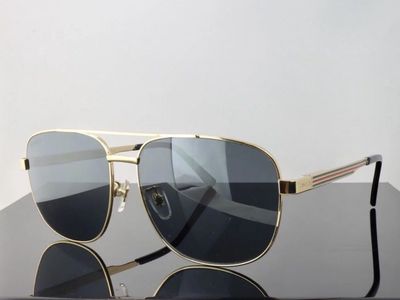 GUCCI GG1221S WEB Logo 1221 Blue Havana 007 Rimless Narrow Unisex Sunglasses