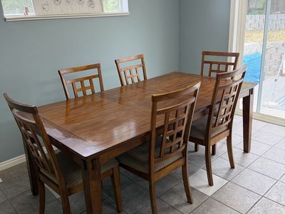 dining table and chairs