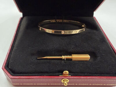 18k Cartier Bracelet Small 6 Diamonds Retail $8k