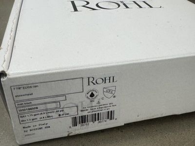 ROHL Bossini Spa 7 7/8" Elios Rain Showerhead - Matte Black W10196MB