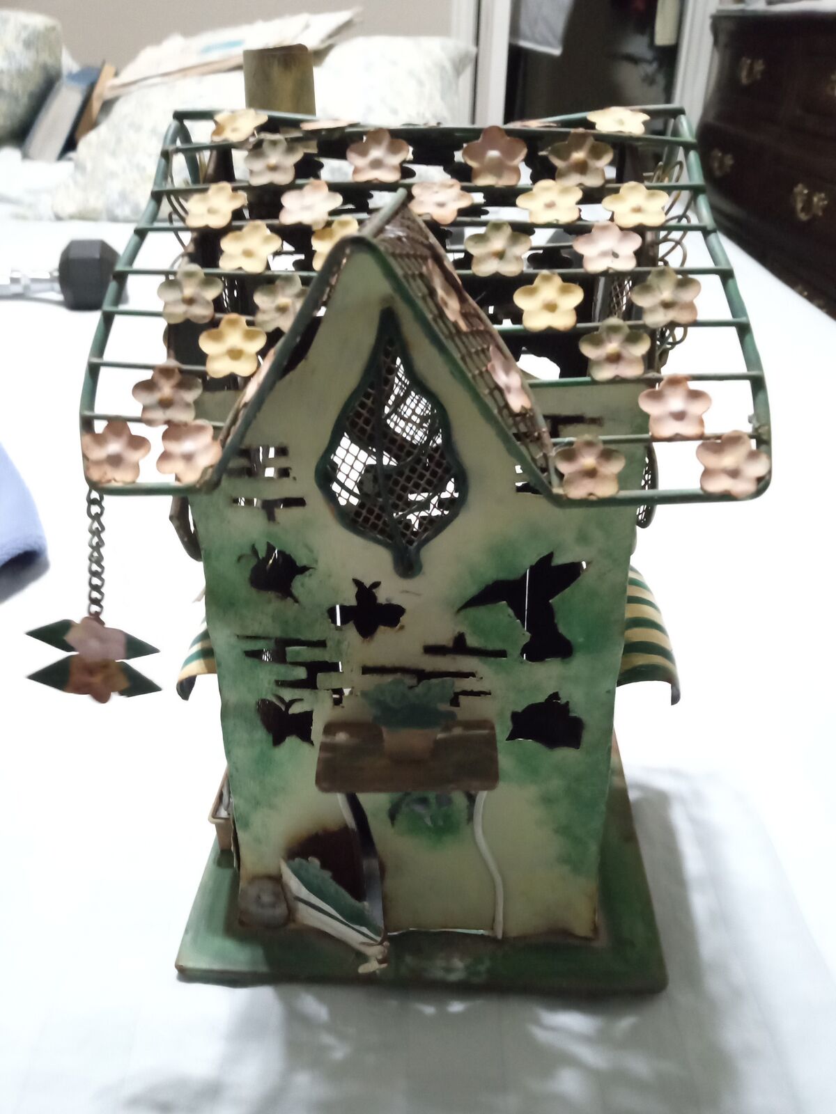 Garden Vintage metal cottage flower shop decoration fairy house