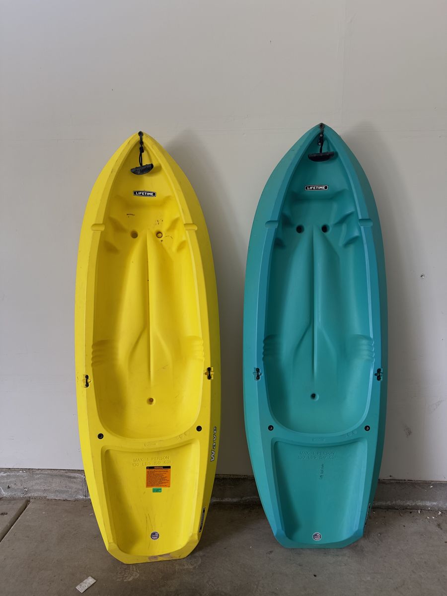 Lifetime Kids Kayaks $50 for 1, $90 for both