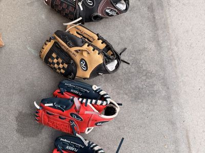 Rawlings Youth Baseball Gloves Set (Ages 5-6) - Lot of 4