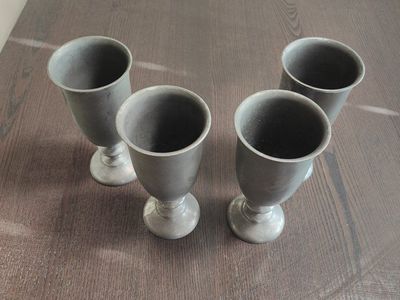 Pewter goblets, very fancy