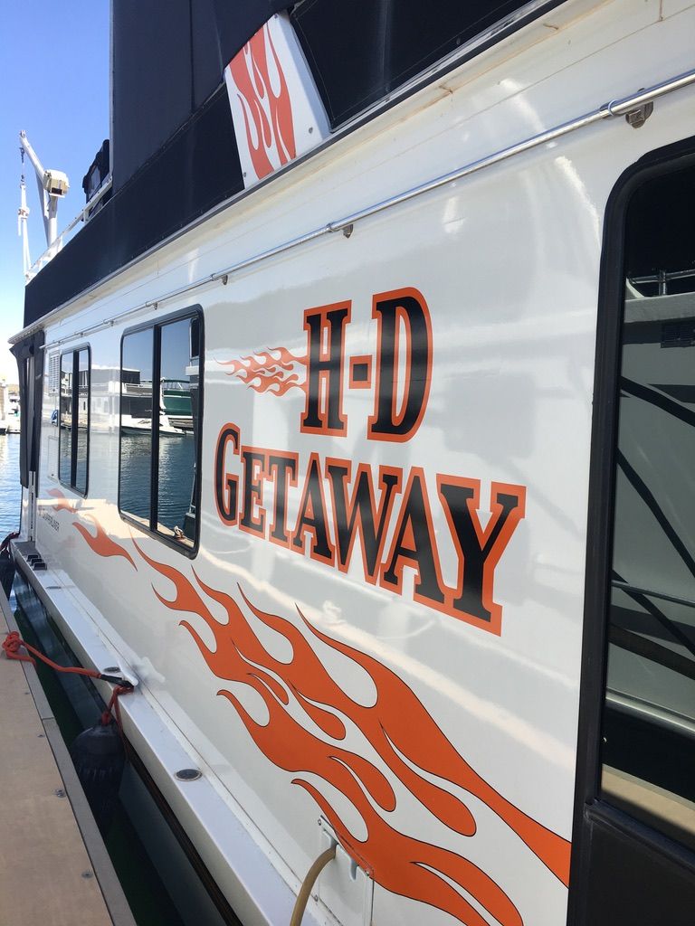 Harley Themed Houseboat "HD Getaway" For Sale