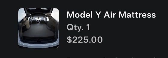 Air mattress Tesla model Y