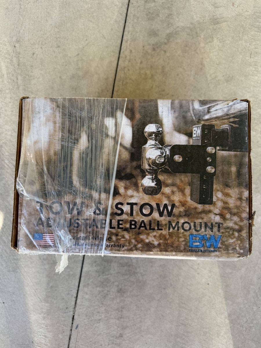 B&W Tow & Stow Adjustable Ball Mount Trailer Hitch - Never Used, American Made