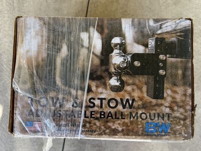 B&W Tow & Stow Adjustable Ball Mount Trailer Hitch - Never Used, American Made