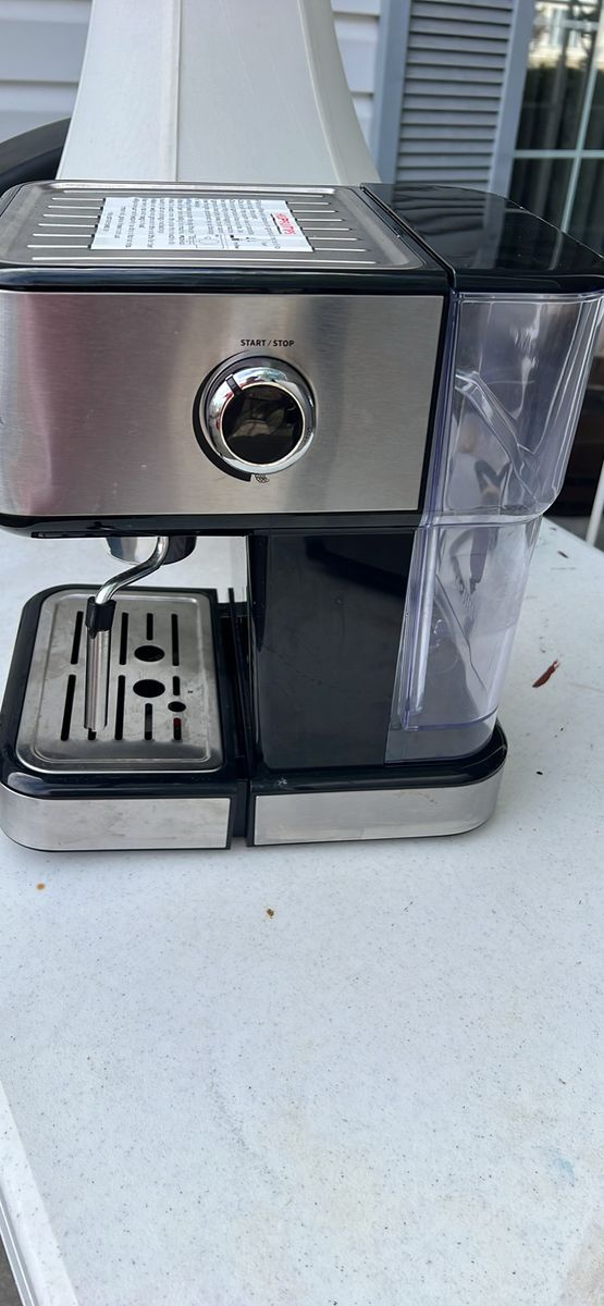 Gevi Espresso Machine with Milk Frother and Temperature Gauge - Stainless Steel