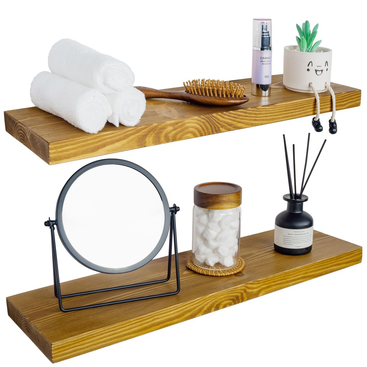 New Wood Floating Shelves for Wall 24 inch Set of 4