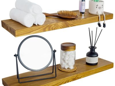 New Wood Floating Shelves for Wall 24 inch Set of 4