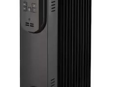 Konwin 1500-Watt Black Indoor Electric Oil-Filled Radiator Convection Radiant Space Heater with Remote Control for Living Space