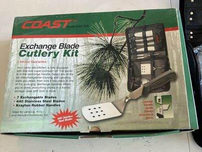 Camping cutlery and spatula cooking set