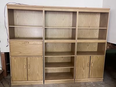 3 Piece Entertainment Center or Book/Display Shelving Units in Great Shape