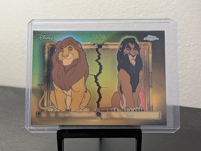 2025 Topps Disney Neon Family First Rivals Mufasa & Scar /50