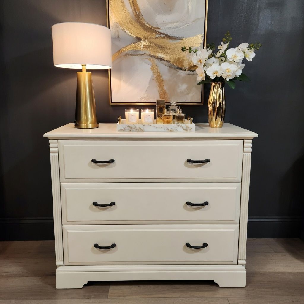 Custom Refinished Solid Wood 3-Drawer Nightstand Pair - Pristine